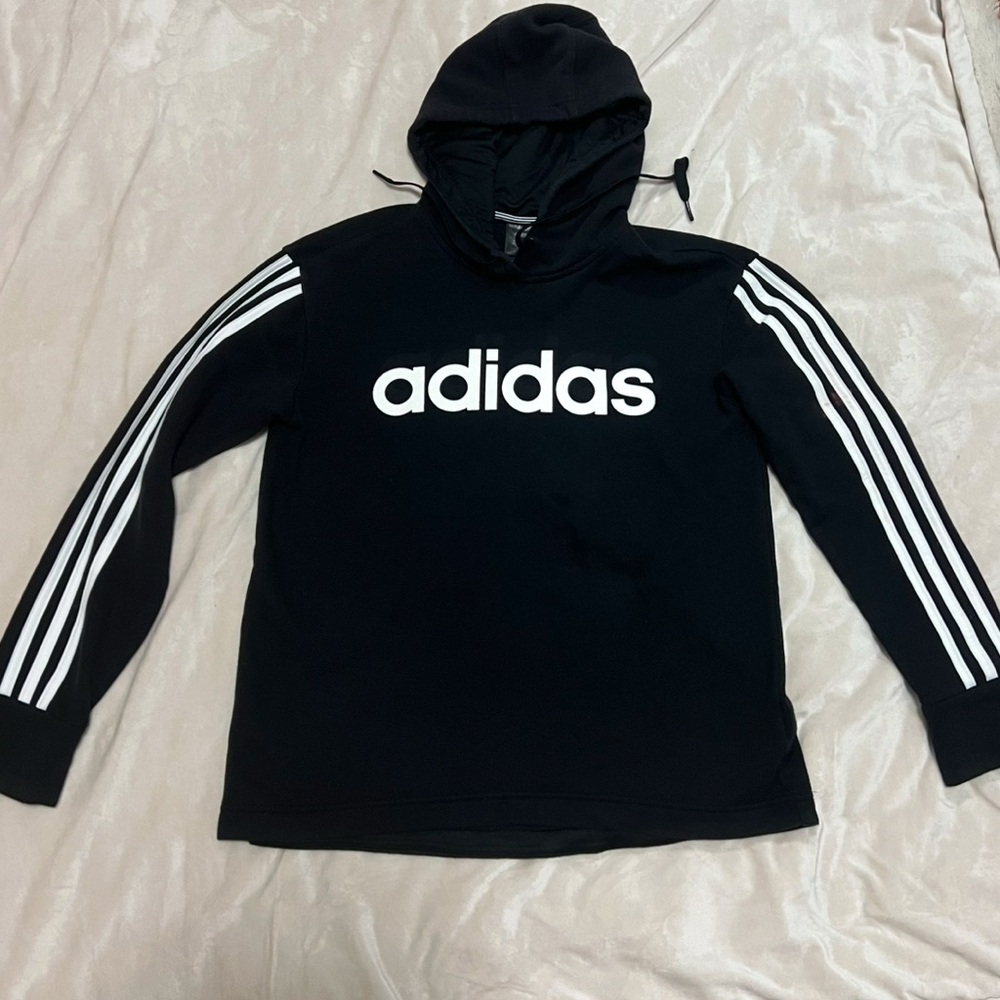 Adidas Essentials 3-Stripes Fleece Hoodie Mens/Womens Pullover Hoodie Size: M
